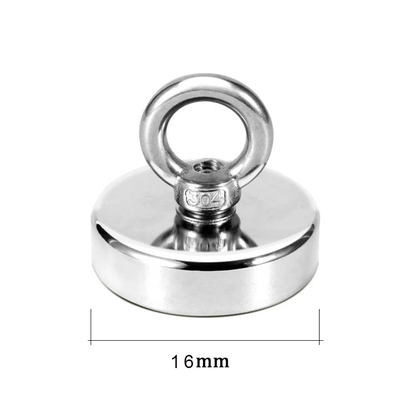 Super Strong Neodymium Fishing Magnets Heavy Duty imanes Magnet with Countersunk Hole Eyebolt for Salvage Magnetic Fishing